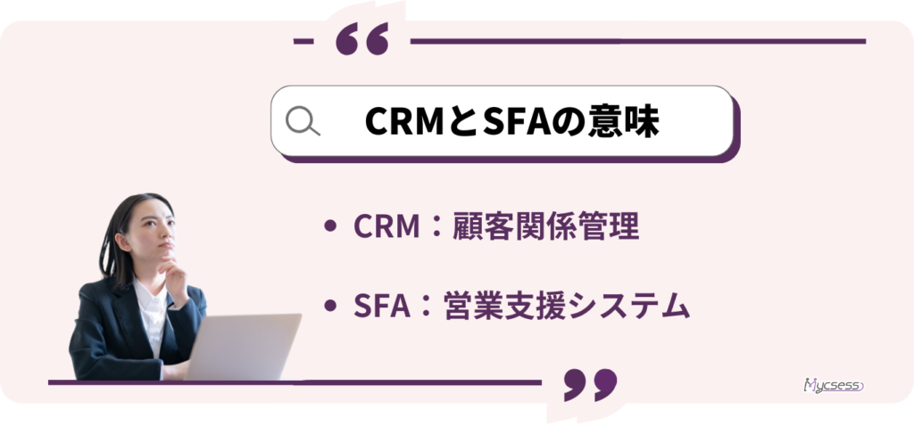 CRM　SFA　意味　とは